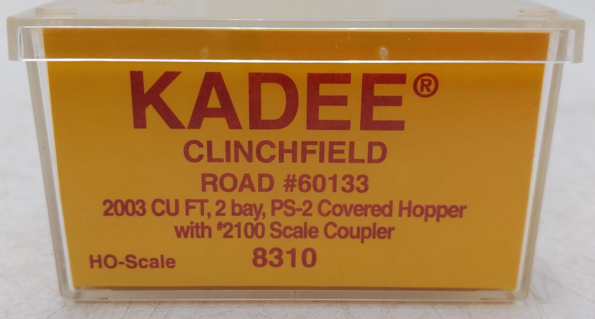 Kadee 8310 HO Scale Clinchfield Road PS-2 Covered Hopper #60133 EX/Box