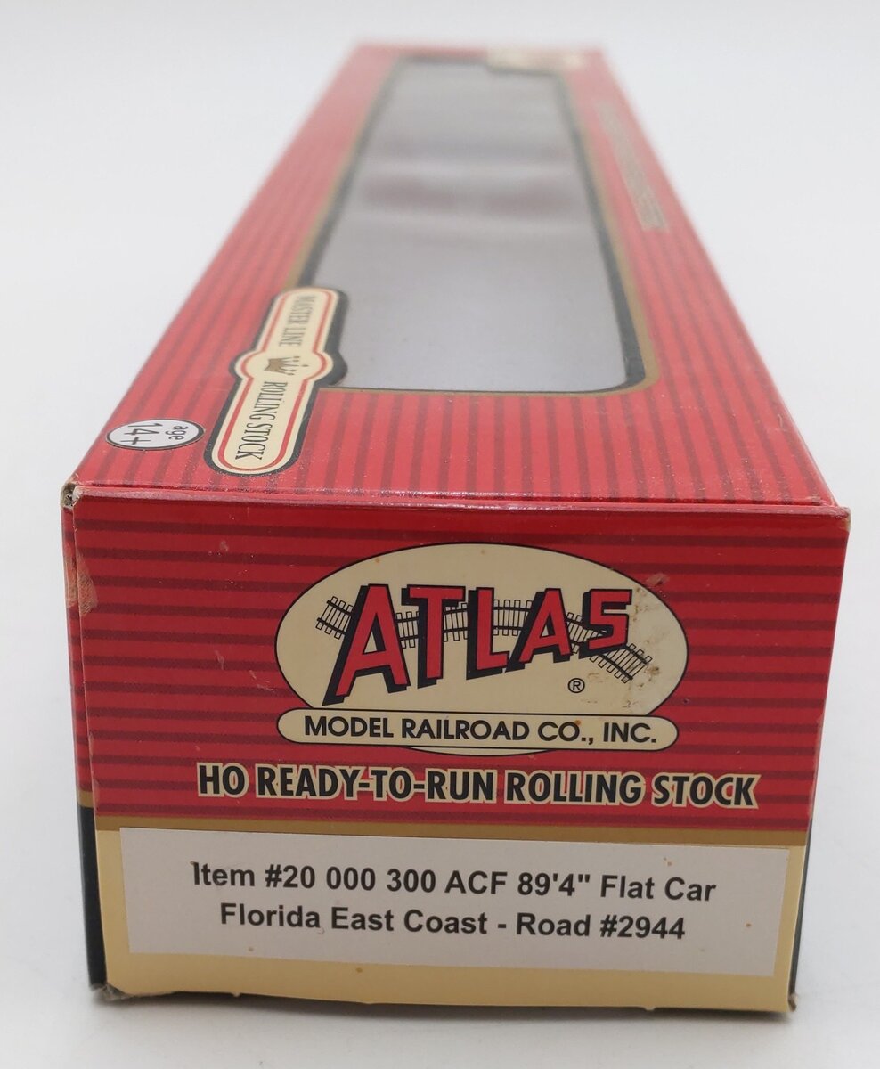 Atlas 20000300 HO Scale Florida East Coast ACF 89'4" Flatcar #2944 NIB