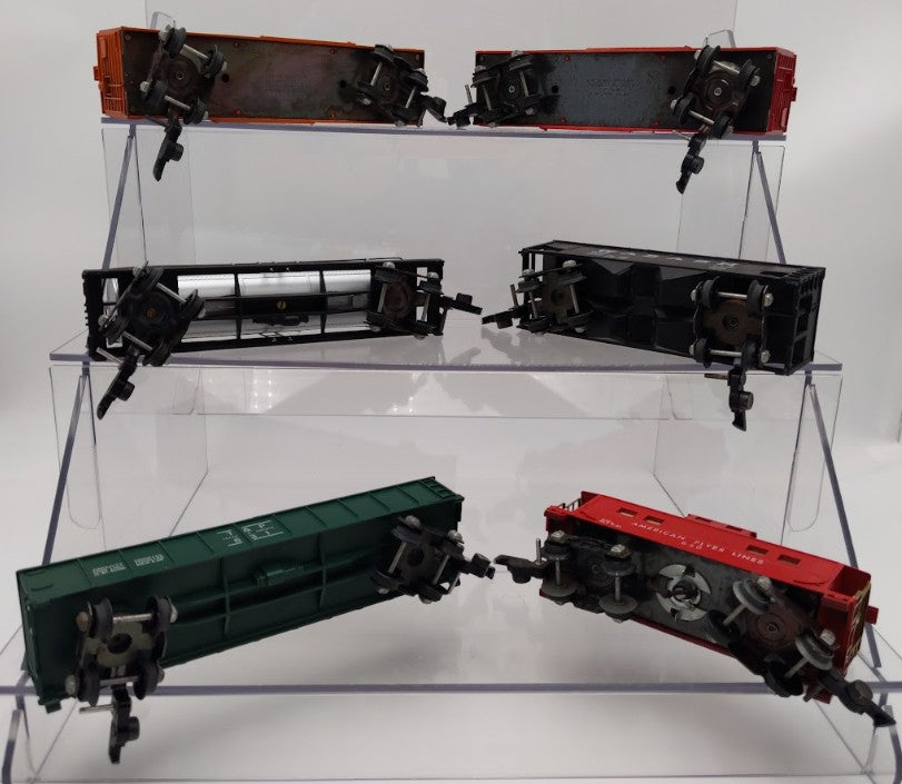 American Flyer S Vintage Freight Cars Flyer 630, 623, 642, 640, 631, & 625G [6] VG