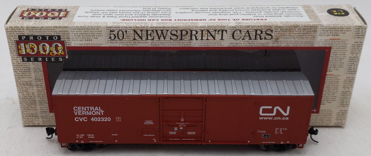 Proto 1000 300770 HO Scale Central Vermont Boxcar #402320 EX/Box