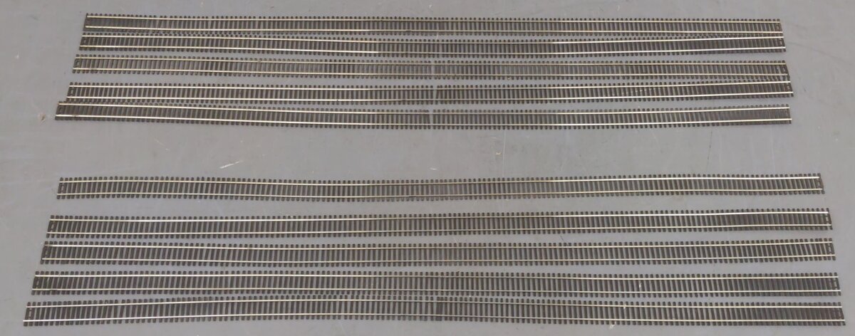 Shinohara HO Scale Track Code 70 Assorted Straight Track Sections [10] VG