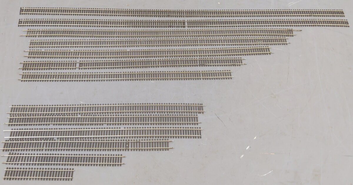 Shinohara HO Scale Track Code 70 Assorted Straight Track Sections [13] VG