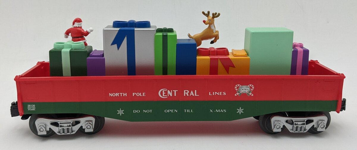 Lionel 2228130 O Gauge North Pole Central Christmas Chasing Gondola LN