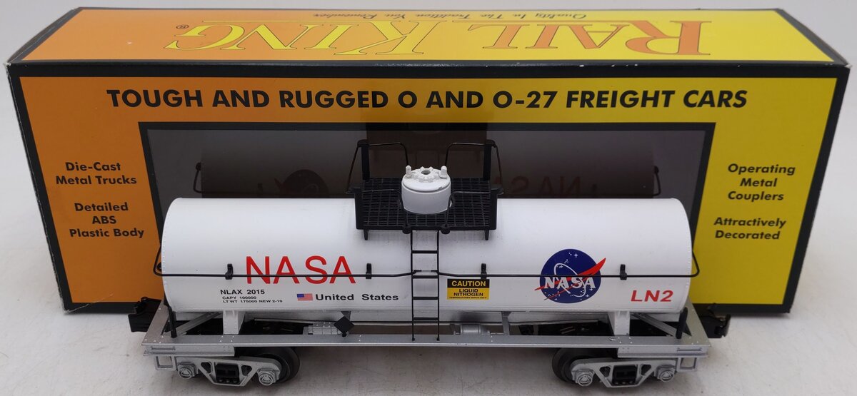 MTH 30-73473 O Gauge NASA RailKing Smoking Tank Car EX/Box