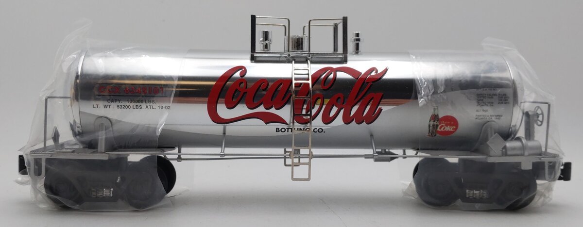 K-Line K6341-5101 O Gauge Coca Cola Extruded Aluminum Tank Car LN/Box
