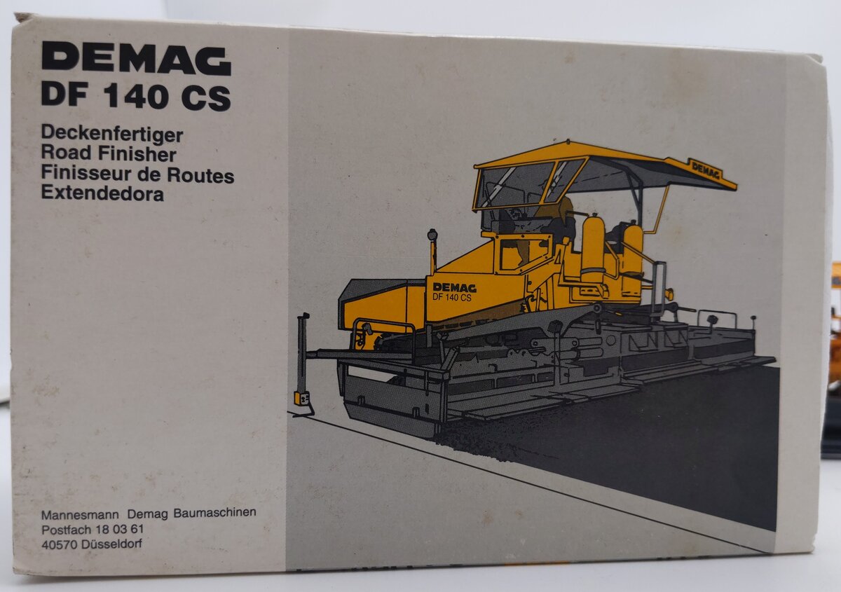 NZG 231 1:50 Scale Demag Road Finisher Asphalt Paver Diecast Model EX/Box