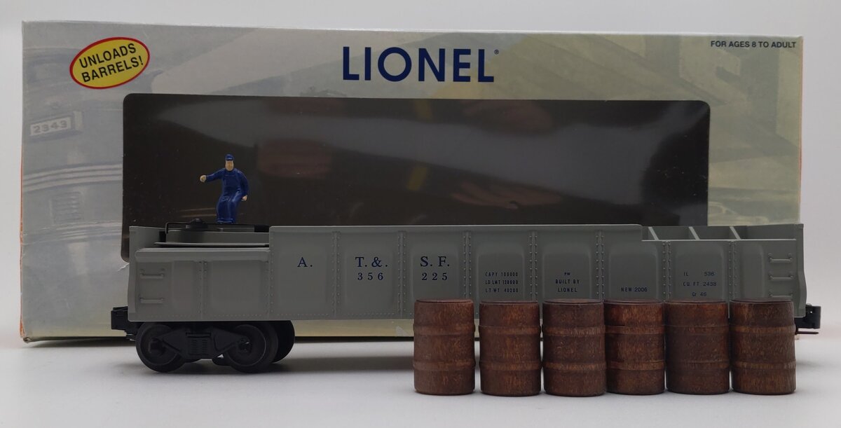 Lionel 6-26852 O Gauge AT&SF PWC Barrel Car #3562-25 EX/Box