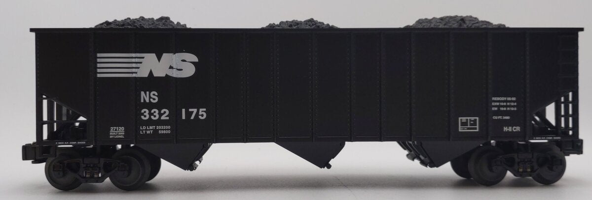 Lionel 6-27120 O Gauge Norfolk Southern 3-Bay Coal Hopper #332175 LN/Box