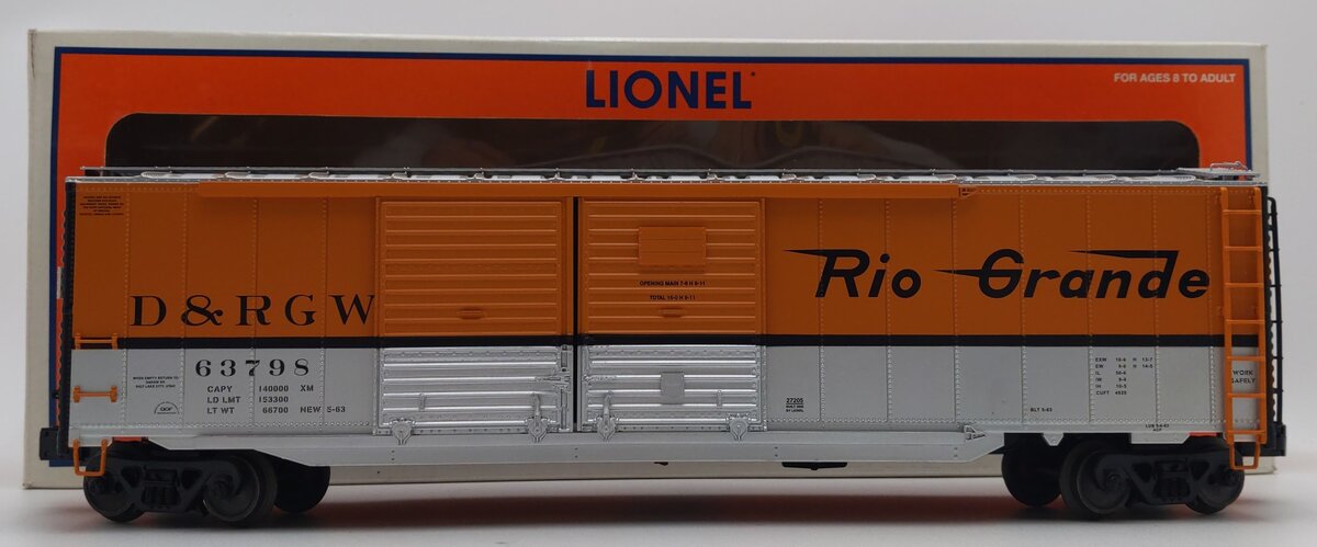 Lionel 6-27205 O Denver & Rio Grande Double Door Boxcar #63798 EX/Box