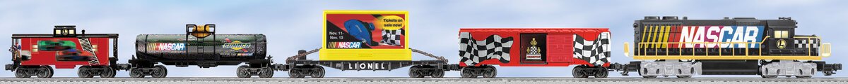 Lionel 7-11004 O Gauge NASCAR Diesel Train Set NIB