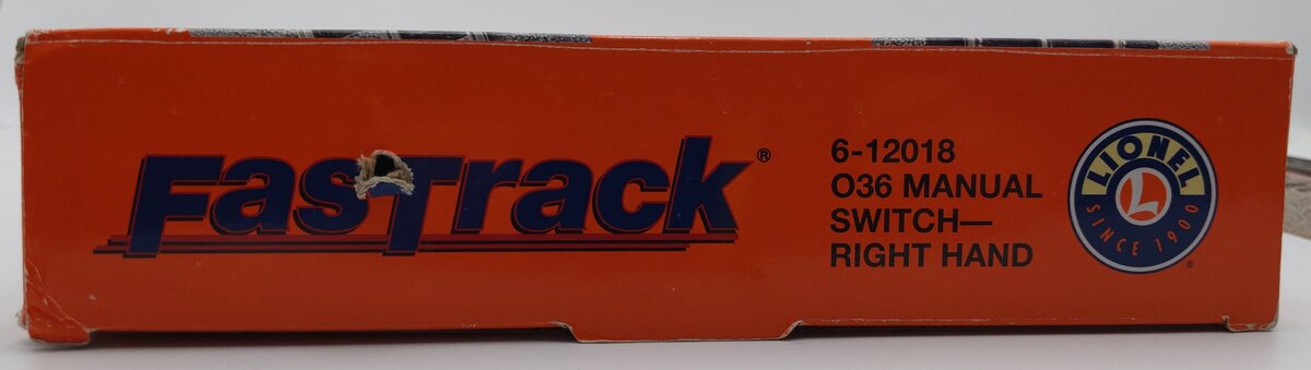 Lionel 6-12018 O-36 Right Hand Manual FasTrack Switch Turnout EX/Box