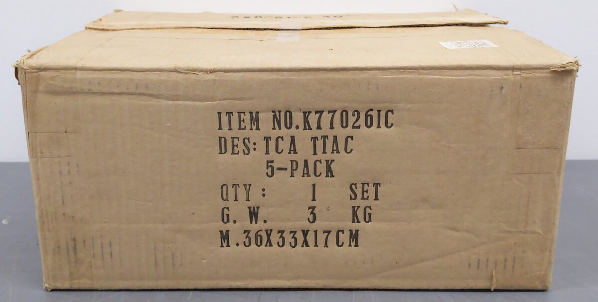 K-Line K77026IC O TCA TTAC 5-Pack Flatcar Set with Intermodal Containers EX/Box