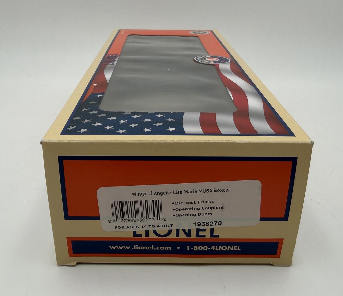 Lionel 1938270 O Gauge Wings of Angels Lisa Marie Boxcar EX/Box