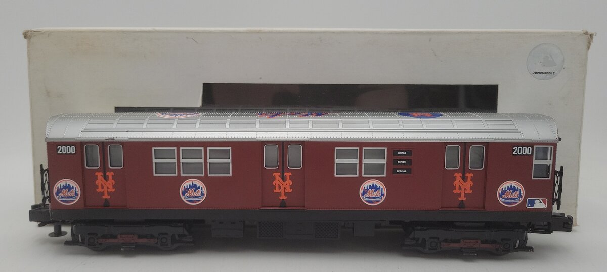 MTH 30-4123-1 O Mets RailKing Subway Passenger Train (Powered) w/ ProtoSound 2.0 EX/Box