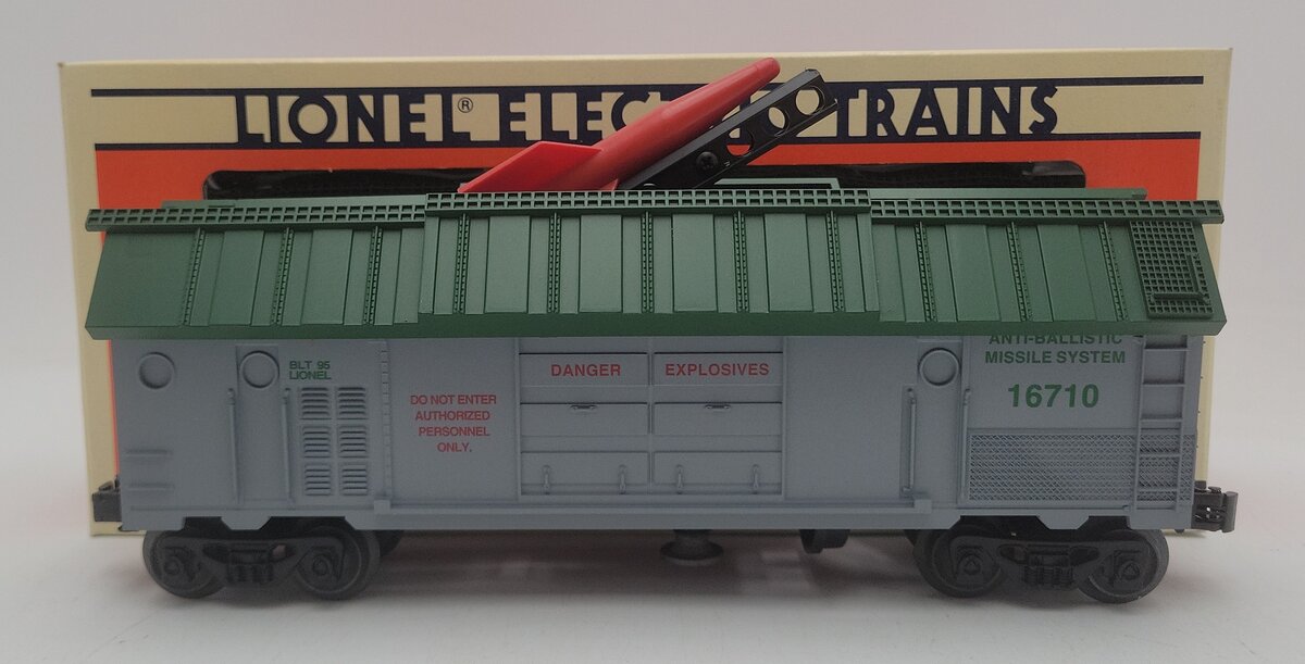 Lionel 6-16710 O Gauge Operating U.S. Army Missile Car #16710 EX/Box