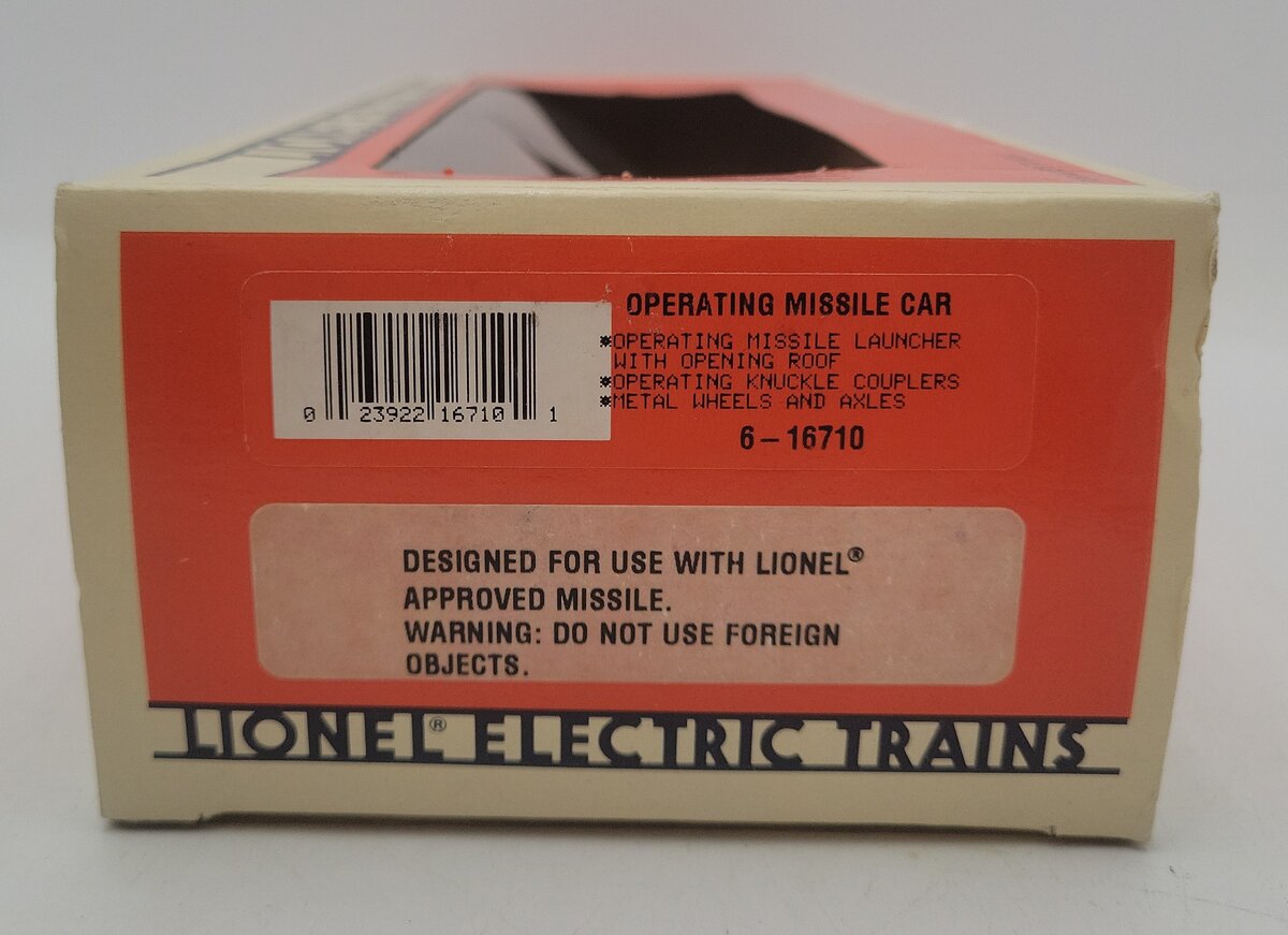 Lionel 6-16710 O Gauge Operating U.S. Army Missile Car #16710 EX/Box