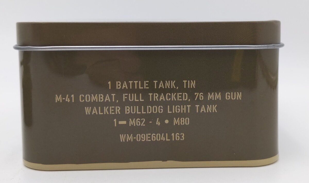 Westminster 3903 M-41 "Walker Bulldog" Full Tracker Tank In A Tin W/Army Men EX/Box