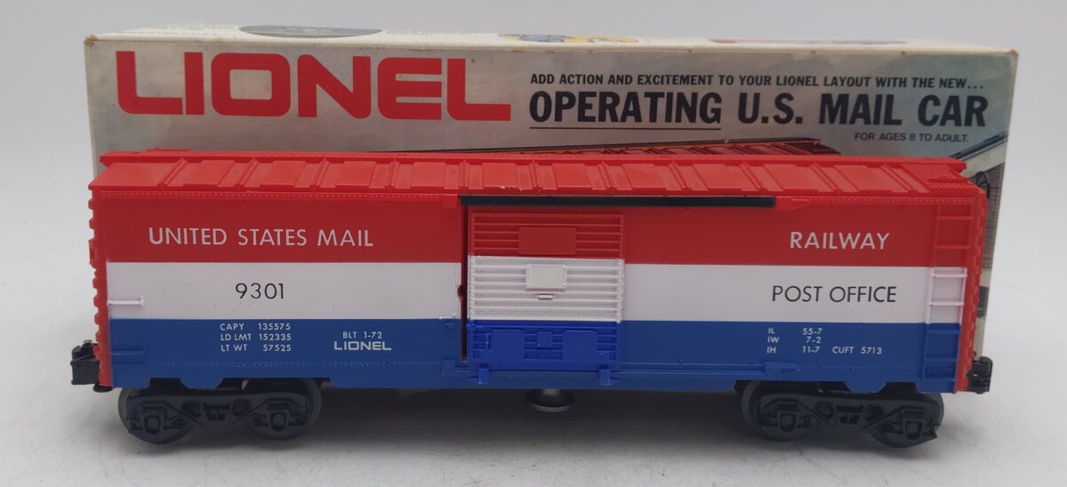 Lionel 6-9301 O Gauge US Mail Operating Boxcar #9301 EX/Box