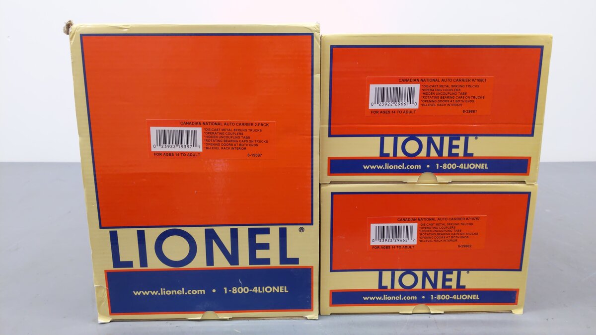 Lionel 6-19397 Custom Graffitied O Gauge CN 89' Autorack Cars (Set of 2) EX/Box