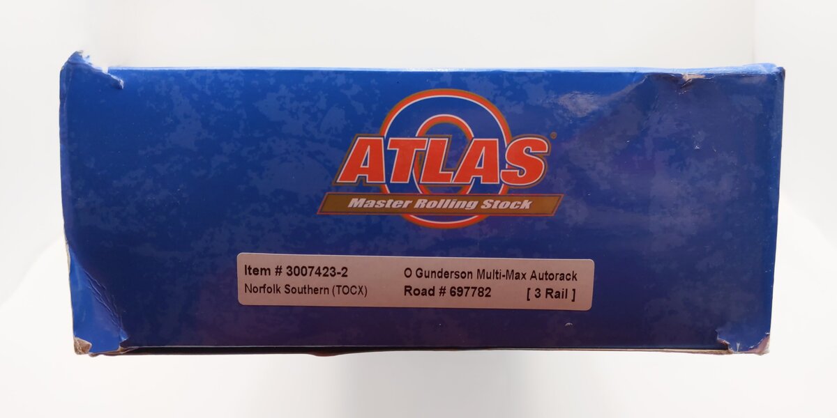 Atlas 3007423-2 O Gauge NS (TOCX) Gunderson Multi-Max Autorack #697782 (3-Rail) EX/Box