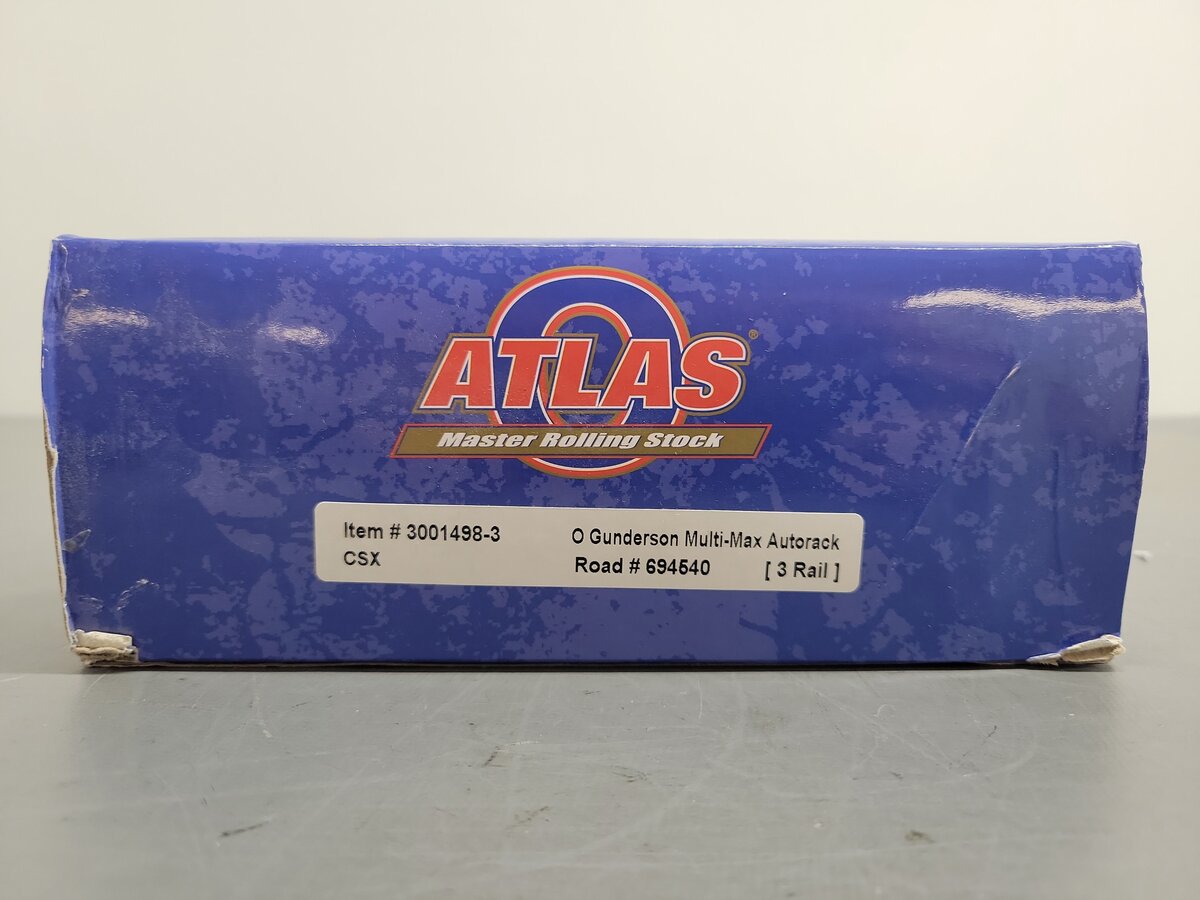 Atlas 3001498-3 O Gauge CSX Gunderson Mulit-Max Autorack #694540 (3-Rail) EX/Box