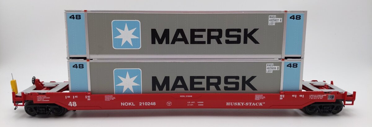 MTH 20-95174 O Northwestern Oklahoma Husky Stack Car #210248 w/ETD (3-Rail) EX/Box