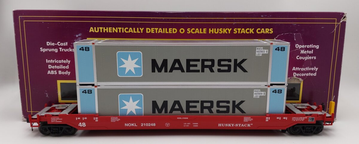 MTH 20-95174 O Northwestern Oklahoma Husky Stack Car #210248 w/ETD (3-Rail) EX/Box