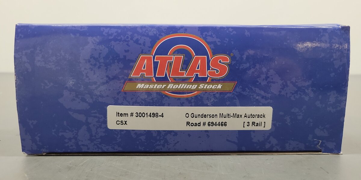Atlas 3001498-4 O Gauge CSX Gunderson Multi-Max Autorack #694466 (3-Rail) EX/Box