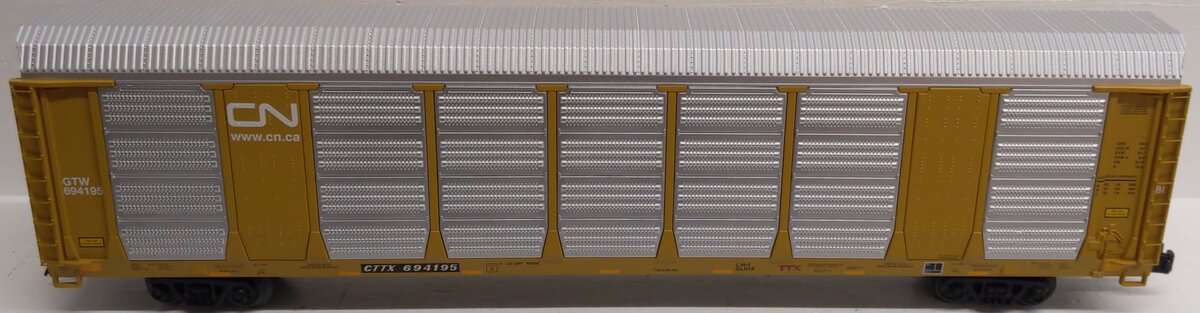 MTH 20-95829 O Gauge Custom Canadian National Corrugated Auto Carrier #694195 LN/Box