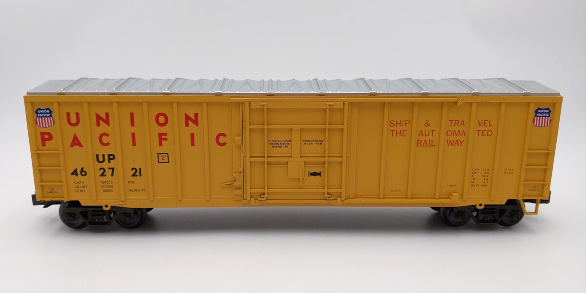Weaver U14011LD O Gauge Union Pacific 50' Plug Door Boxcar #462721 (3-Rail) EX