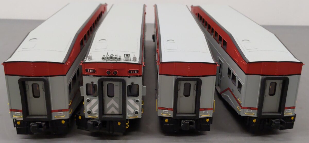 MTH 20-65203 4-Car Bi-Level Bombardier Passenger Set EX/Box