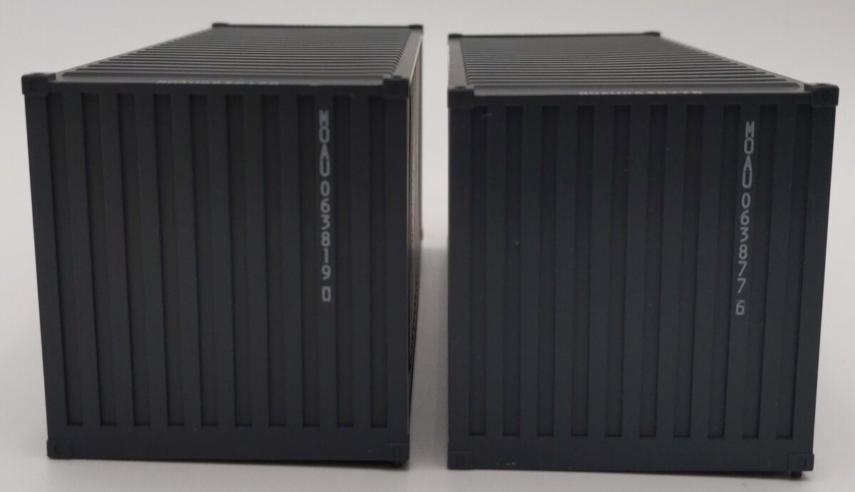 Atlas O Gauge 2000004A Trainman 20' Container #063877 & 063819 LN/Box