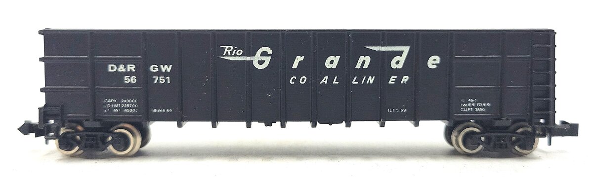 Roundhouse 8103 N Denver & Rio Grande Western Thrall Coal Gondola #56751 LN/Box