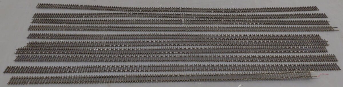 Flex-Track HO Scale Track Code 70 Assorted Straight Track Sections [10] VG