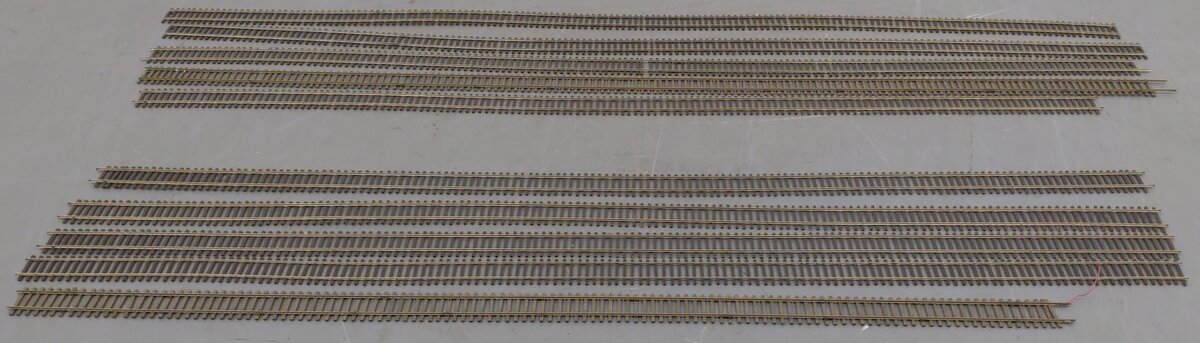 Flex-Track HO Scale Track Code 70 Assorted Straight Track Sections [10] VG