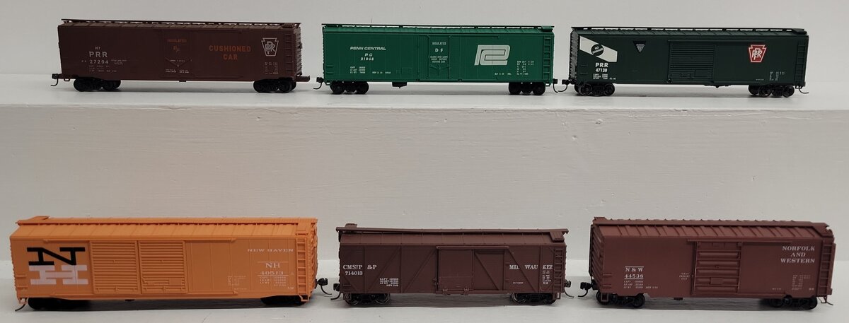Roundhouse HO Assorted Freight Cars #47130,21068,40513,27294,44538,714013 [6] VG