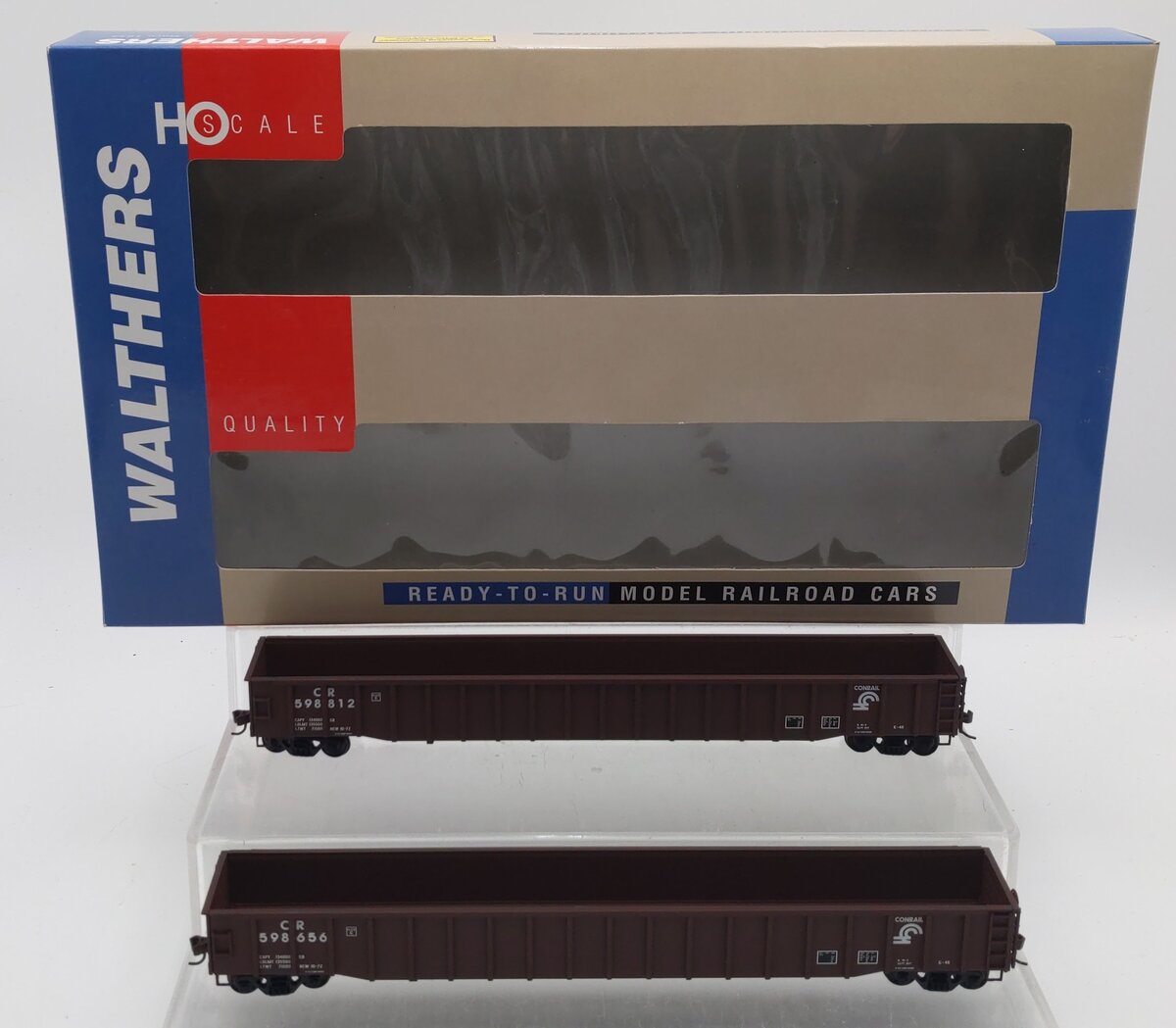 Walthers 932-23278 HO Scale Conrail 65' Mill Gondola Cars (Pack of 2) EX/Box