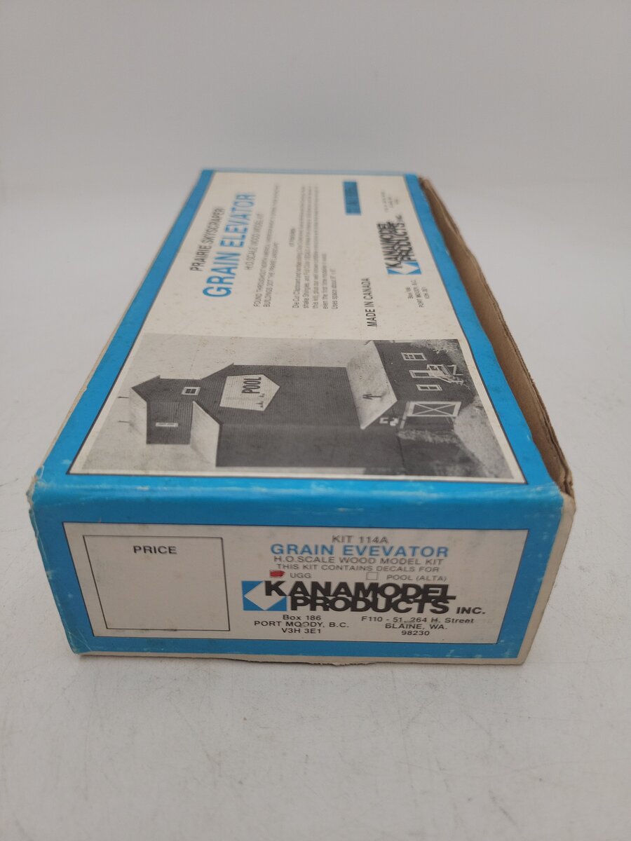 Kanamodel Products 114A HO Scale Prairie Grain UUG Elevator Wood Die-Cut Kit LN/Box