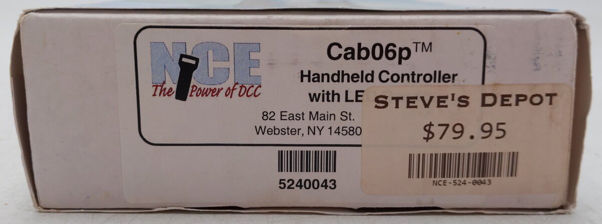 NCE Corporation Cab06 Engineer Throttle with LED Display EX/Box