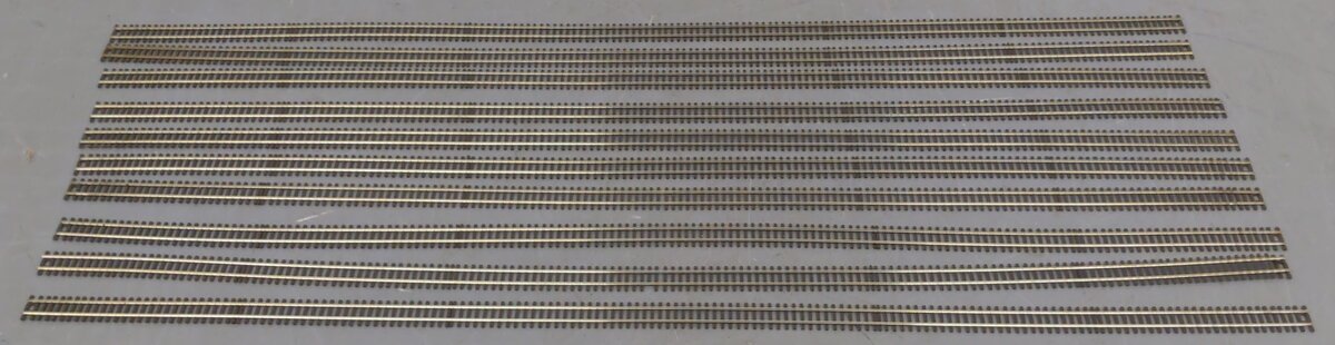 Shinohara Track N Scale  Code 70 Assorted Straight Track Sections [10] VG
