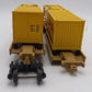 MTH 20-95299 O TTX DHL Spine Car Set w/Tank Container & 20' Container (Set of 2) EX
