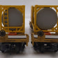MTH 20-95299 O TTX DHL Spine Car Set w/Tank Container & 20' Container (Set of 2) EX