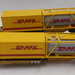 MTH 20-95299 O TTX DHL Spine Car Set w/Tank Container & 20' Container (Set of 2) EX