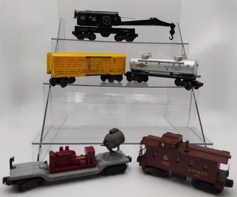 Lionel 6457, 6460, 6465, 6520, & 6656 Postwar O Gauge Freight Cars [5] VG