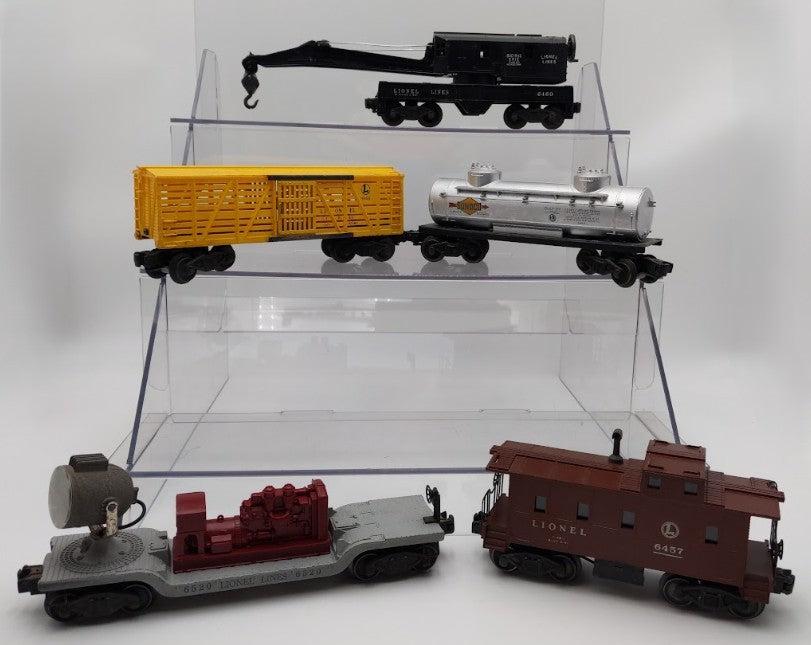Lionel 6457, 6460, 6465, 6520, & 6656 Postwar O Gauge Freight Cars [5] VG