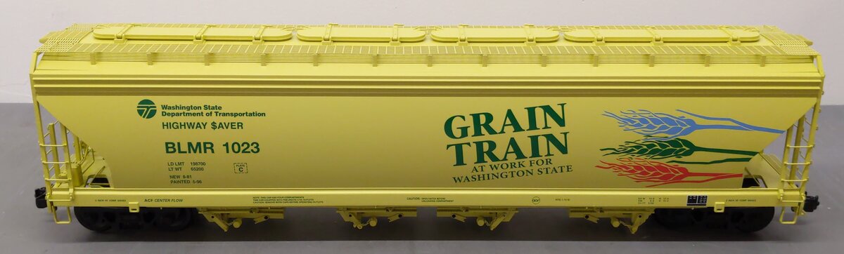 USA Trains R14136 G Scale Grain Train 4-Bay Center Flow Hopper #1023 LN/Box