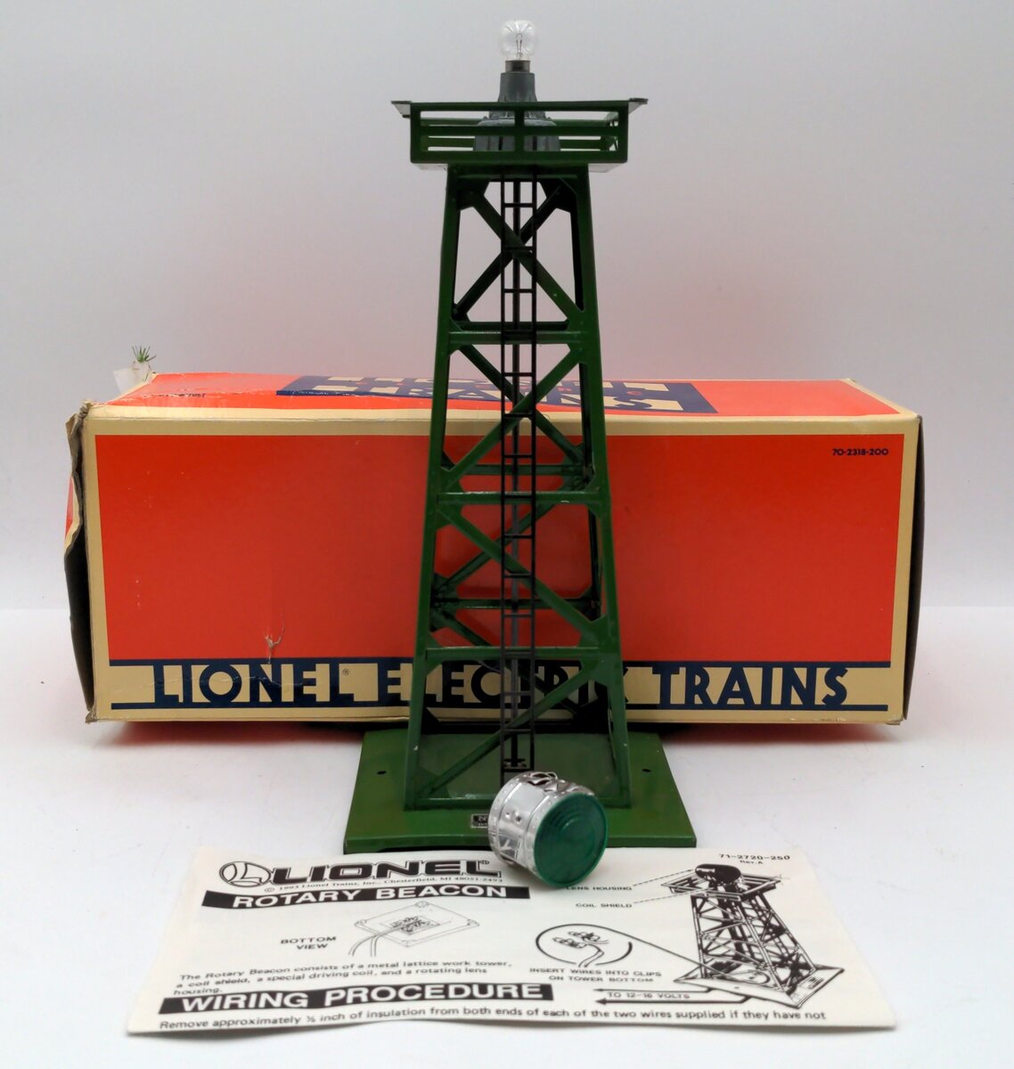 Lionel 6-12831 Vintage O Rotary Beacon - Dark Green Version EX/Box