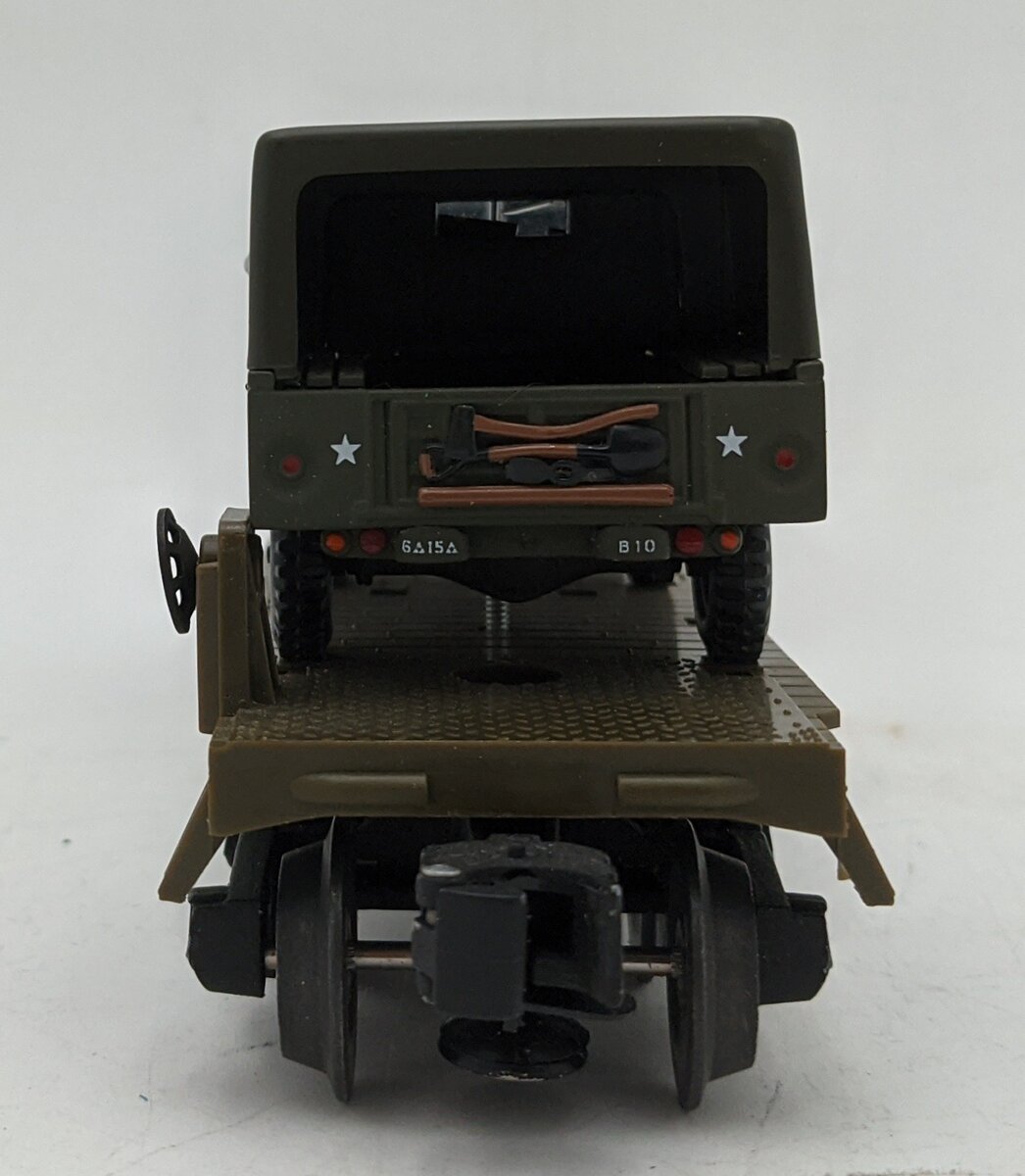 MTSI 72249 O Gauge US Army Flatcar with Trucks #62278 EX