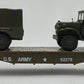 MTSI 72249 O Gauge US Army Flatcar with Trucks #62278 EX