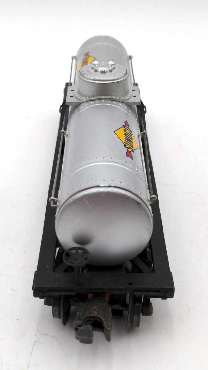 Lionel 2755 Vintage O Prewar Sunoco Metal Single Dome Tank Car EX